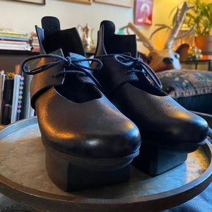 Trippen 37 Women’s Black Block Heal Platform Shoe